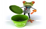 frog doctor and recycle bin 3d